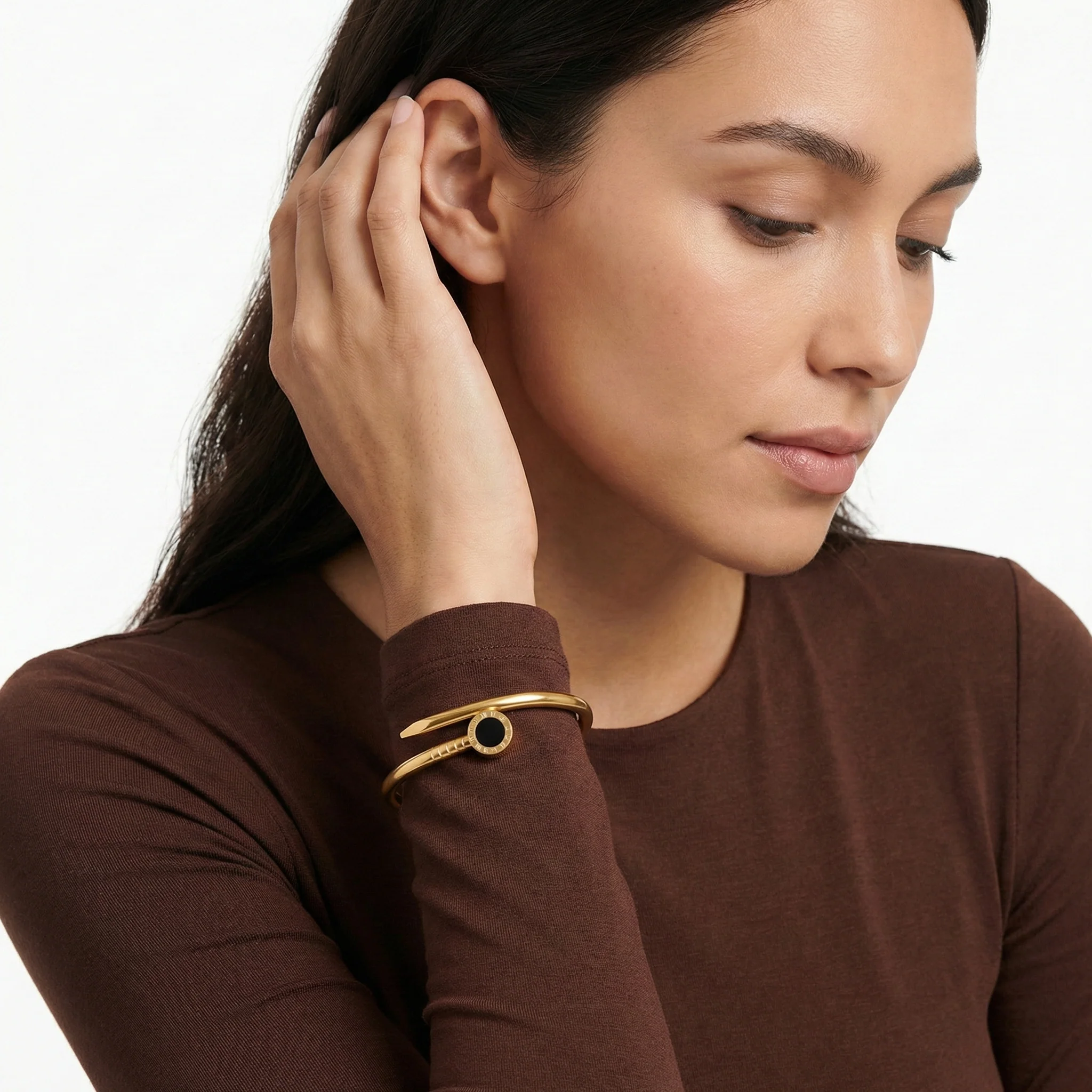 Amanda Gold Nail Bangle - Image 6