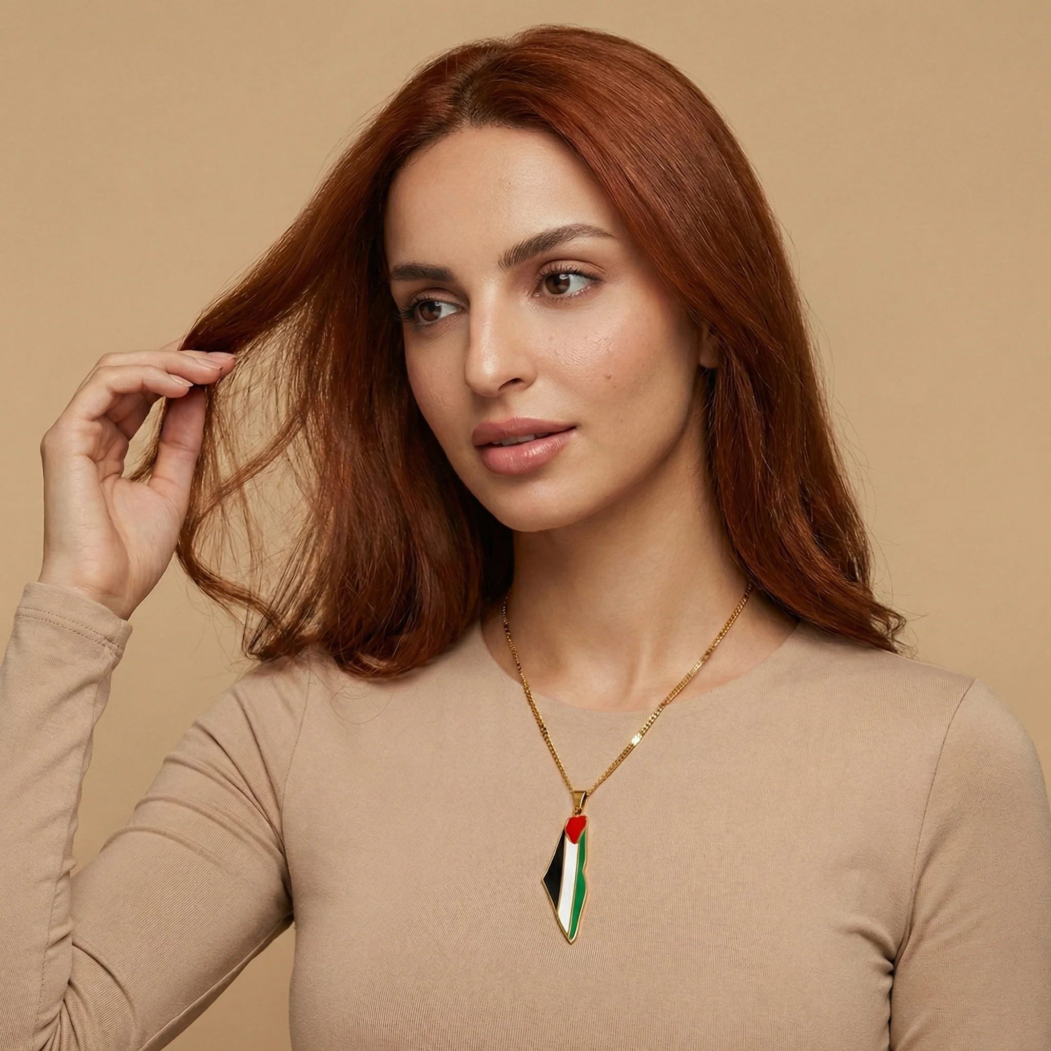 Qamar Palestine Pride Map Necklace - Image 9