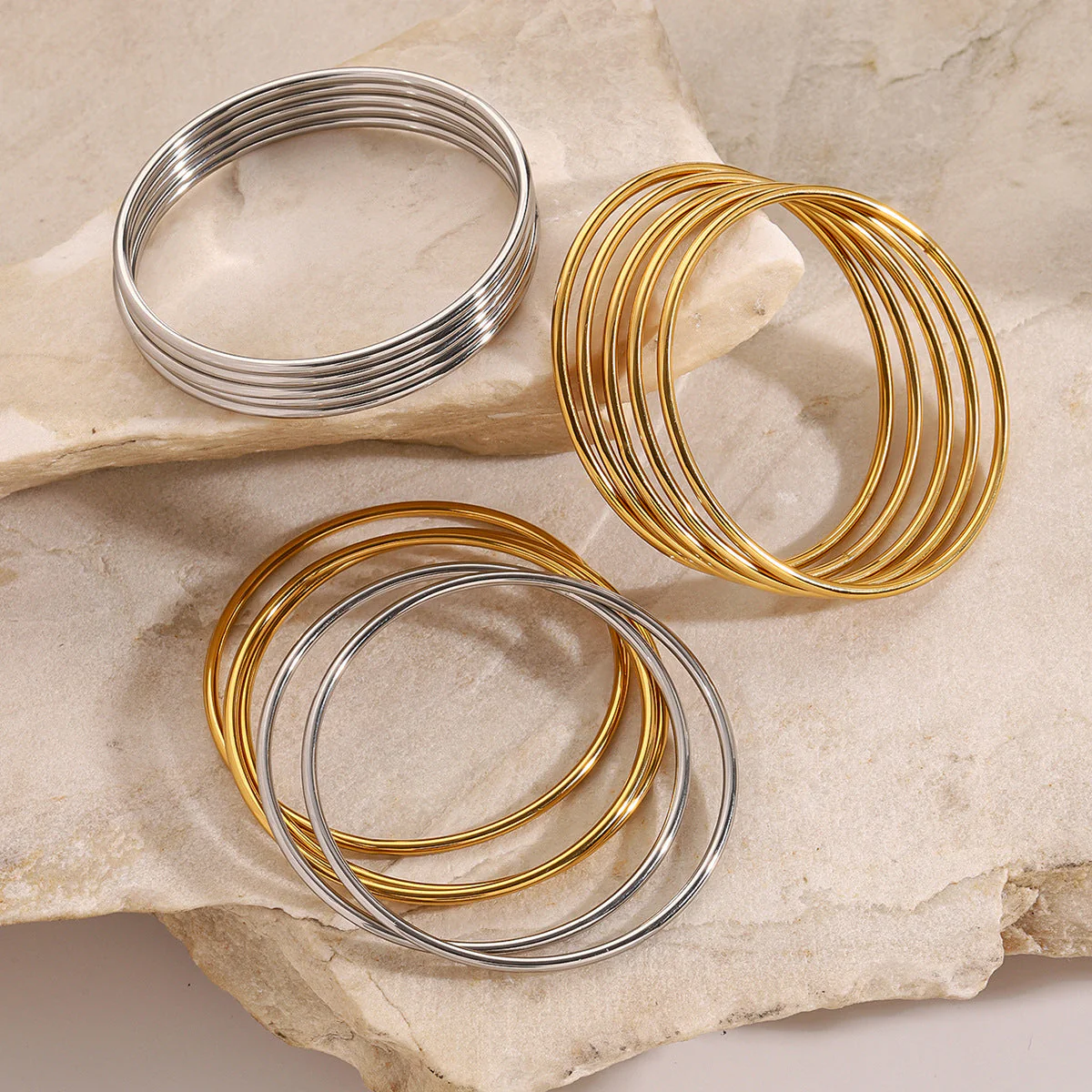 Shannon Gold Bangle Set - Image 5